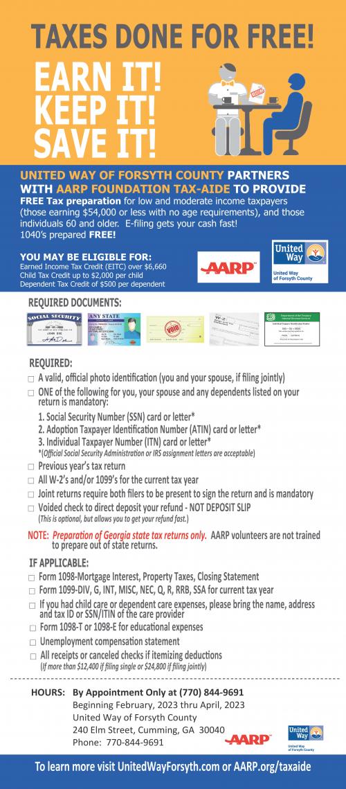 Free tax prep flyer