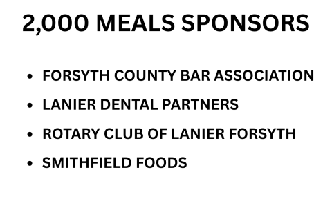 2,000 meals sponsors